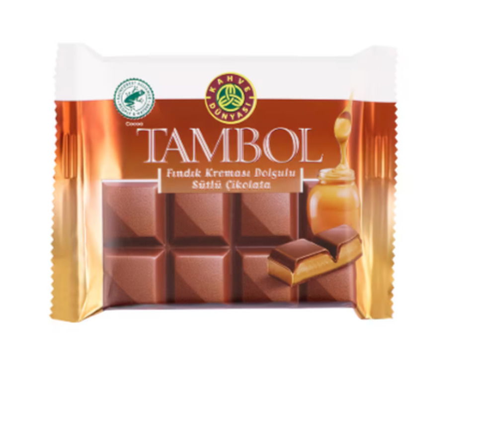 KAHVE DÜNYASI TAMBOL SÜTLÜ 100 GR- FINDIK KREMASI